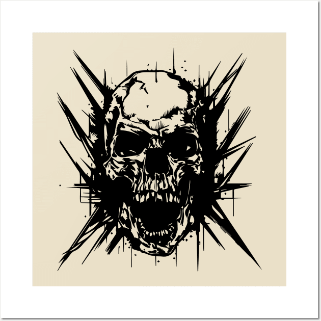 punk skull Wall Art by lkn